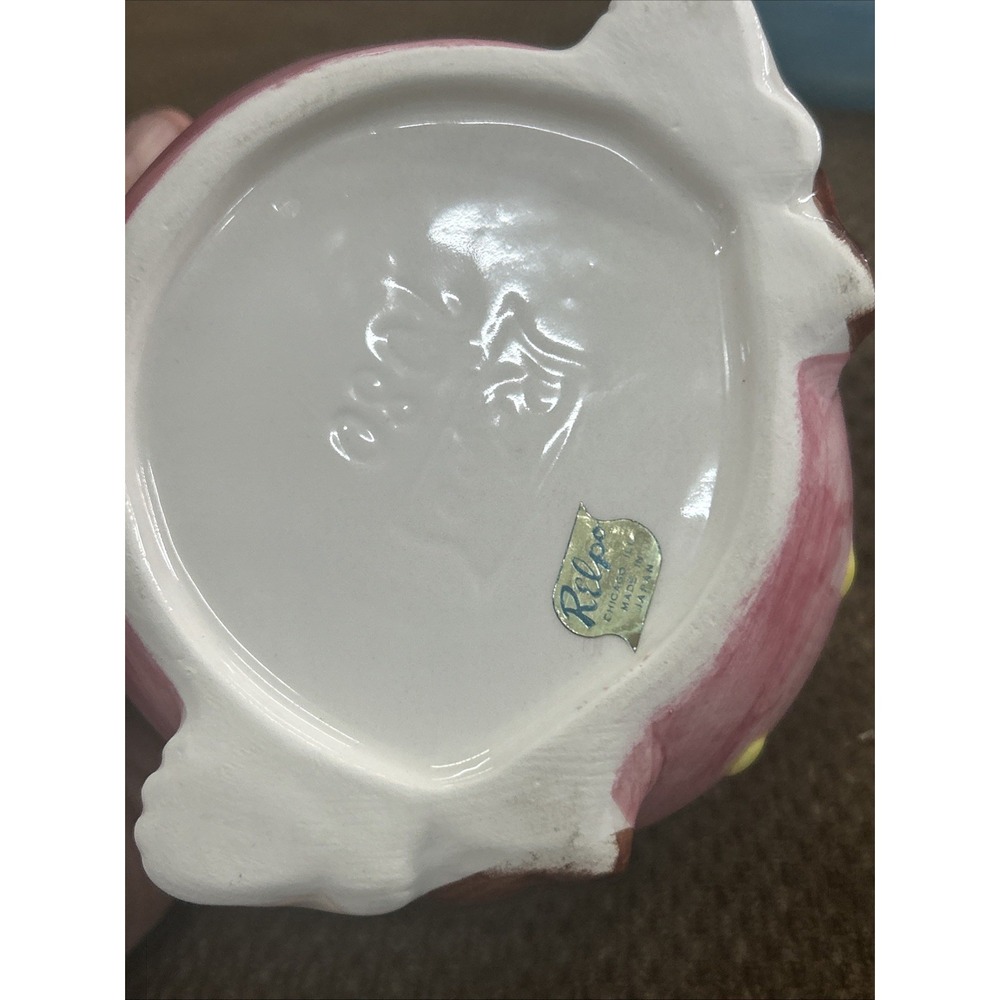 Vintage Humpty Dumpty Ceramic Planters Set of 2 Pink Blue Nursery Rhyme Kitsch - Picture 11 of 16